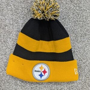 New Era Black and Gold Steelers Beanie